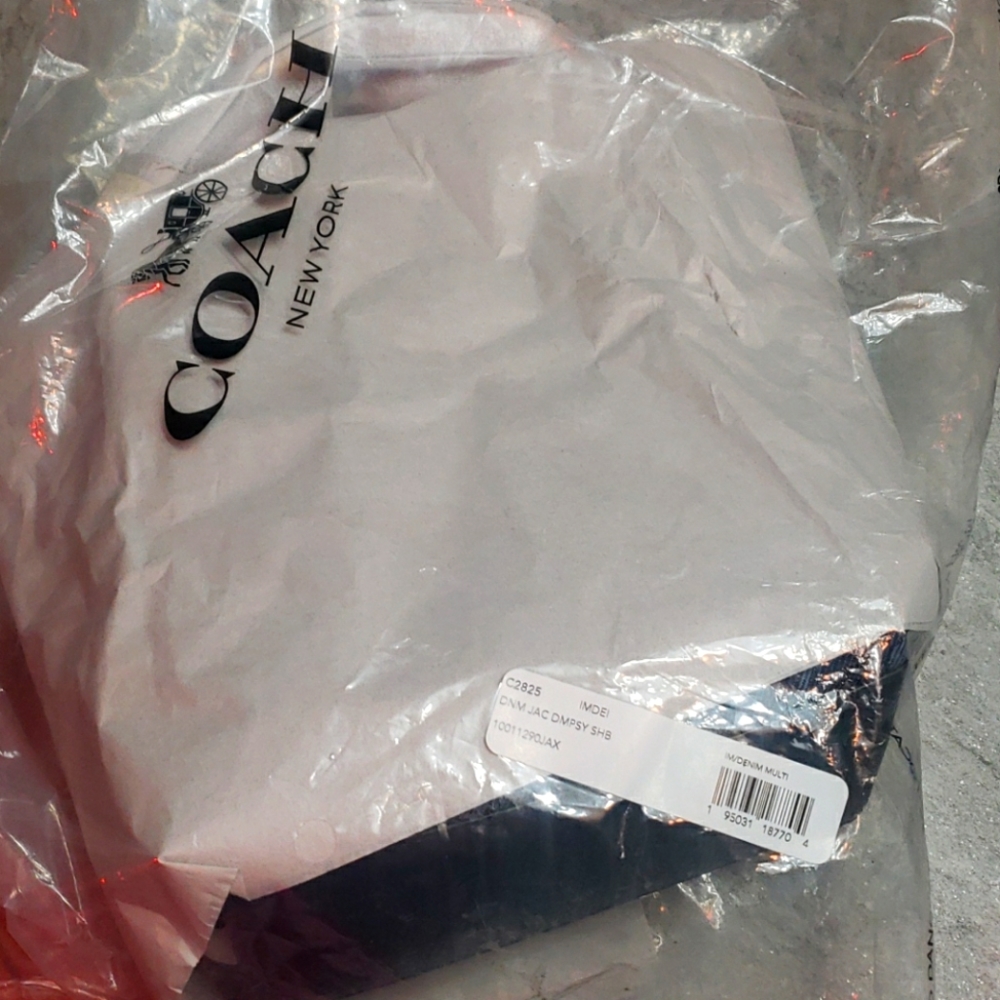 Dempsey coach shoulder bag with rainbow strap